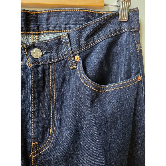 Free People Levi's Premium XL Baggy Straight Flare Jeans in Dark Wash W 27 28 29 - Picture 3 of 7